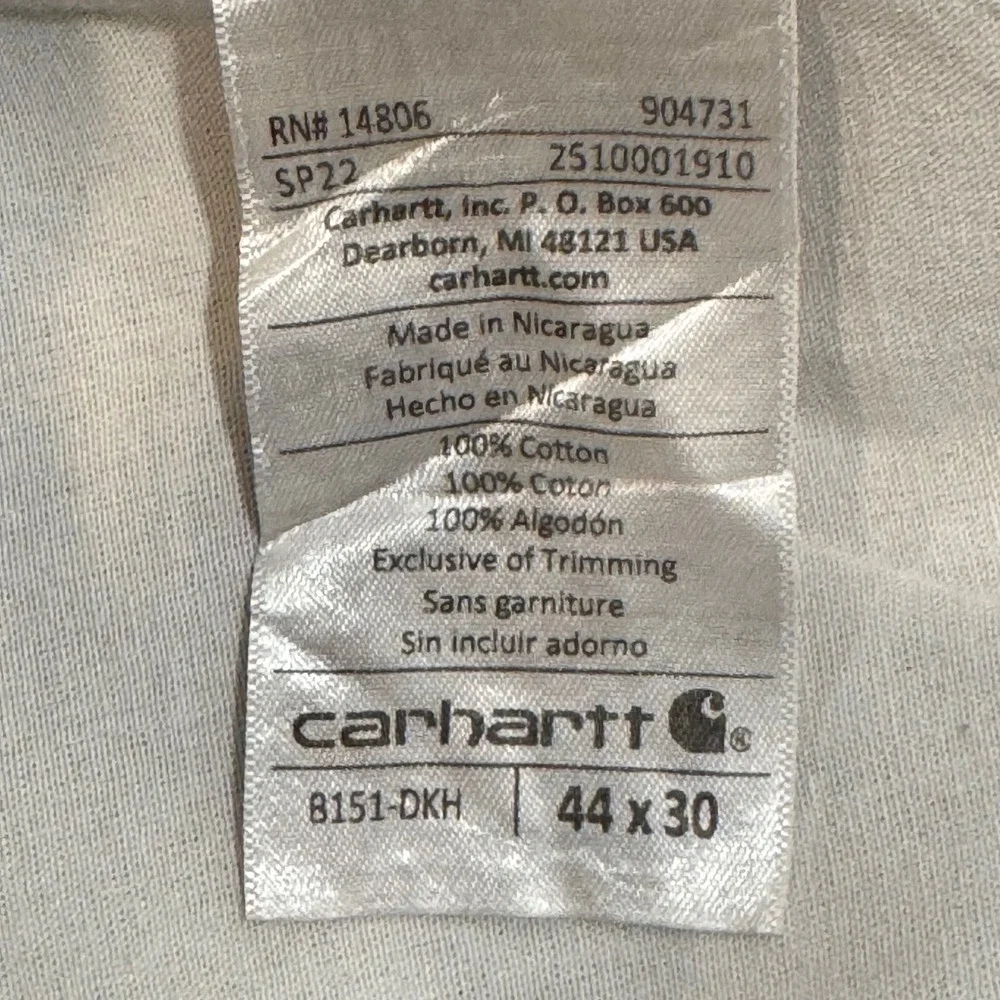 Carhartt Carpenter Pants‎ Mens 44x30 Beige Canvas Utility Workwear Y2K Gorpcore